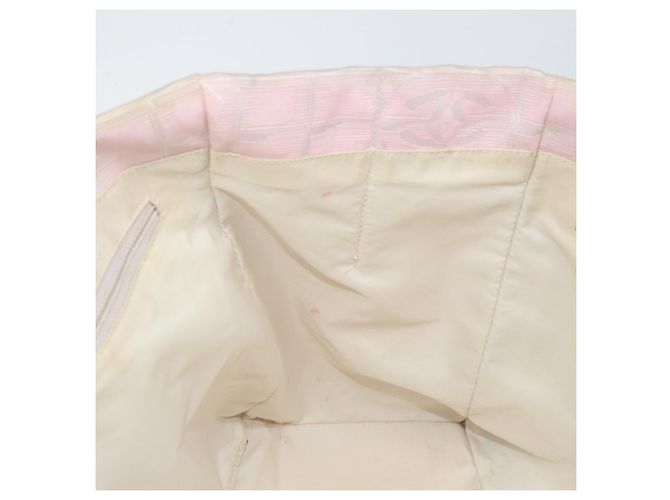 CHANEL Nuova Borsa Tote da Viaggio Nylon Rosa Oro CC Auth mr1511 D'oro - vista 17