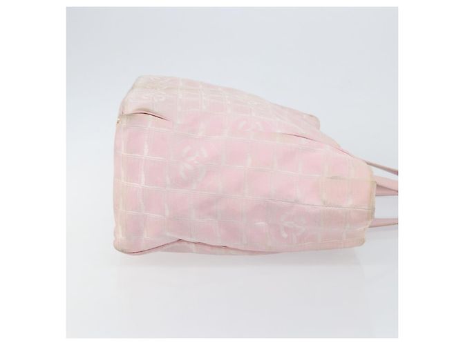 CHANEL Nuova Borsa Tote da Viaggio Nylon Rosa Oro CC Auth mr1511 D'oro - vista 4