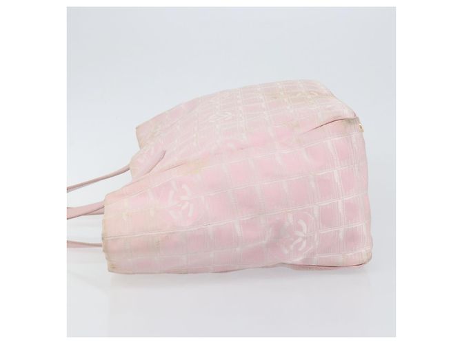 CHANEL Nuova Borsa Tote da Viaggio Nylon Rosa Oro CC Auth mr1511 D'oro - vista 5