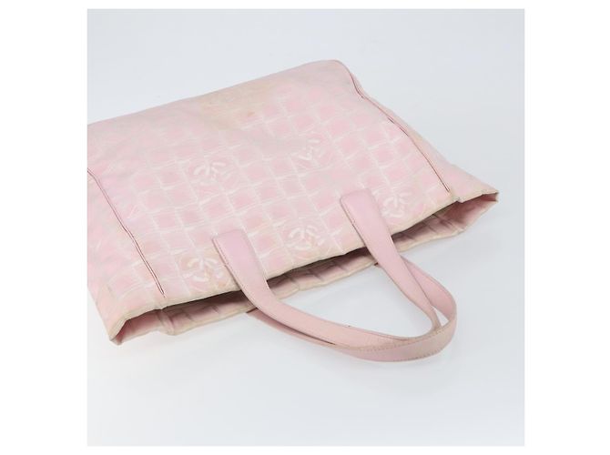 CHANEL Nuova Borsa Tote da Viaggio Nylon Rosa Oro CC Auth mr1511 D'oro - vista 6