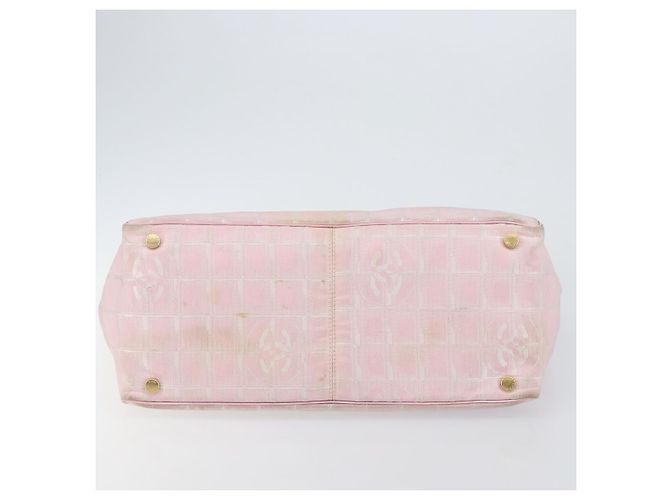 CHANEL Nuova Borsa Tote da Viaggio Nylon Rosa Oro CC Auth mr1511 D'oro - vista 9