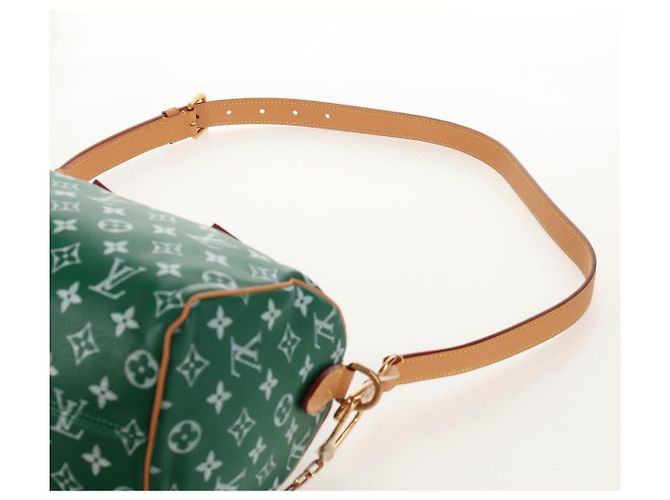 LOUIS VUITTON Borsa a Tracolla Monogram Speedy P9 25 Verde M24423 LV Auth 139047SM Monogramma - vista 15