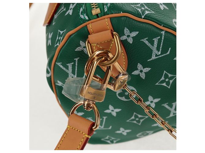 LOUIS VUITTON Borsa a Tracolla Monogram Speedy P9 25 Verde M24423 LV Auth 139047SM Monogramma - vista 20