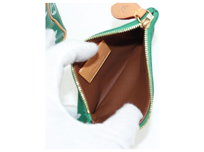 LOUIS VUITTON Borsa a Tracolla Monogram Speedy P9 25 Verde M24423 LV Auth 139047SM Monogramma - vista 24