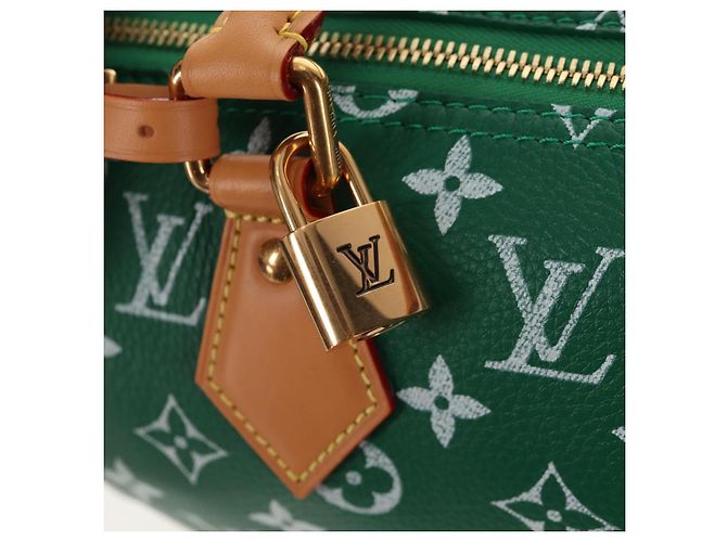 LOUIS VUITTON Borsa a Tracolla Monogram Speedy P9 25 Verde M24423 LV Auth 139047SM Monogramma - vista 27