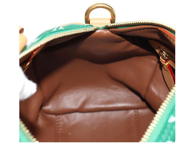 LOUIS VUITTON Borsa a Tracolla Monogram Speedy P9 25 Verde M24423 LV Auth 139047SM Monogramma - vista 31