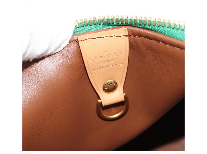 LOUIS VUITTON Borsa a Tracolla Monogram Speedy P9 25 Verde M24423 LV Auth 139047SM Monogramma - vista 34