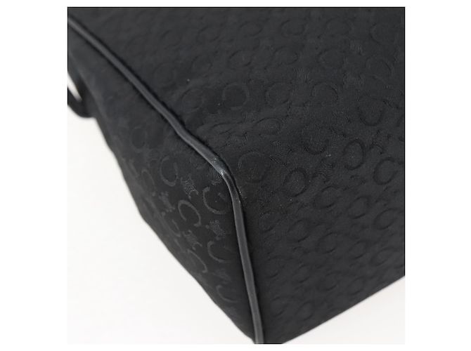 Céline CELINE C Macadam Canvas Handtasche Schwarz Silber Auth gh998 - Ansicht 13