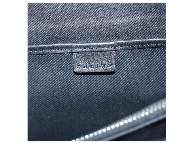 Céline CELINE C Macadam Canvas Handtasche Schwarz Silber Auth gh998 - Ansicht 15