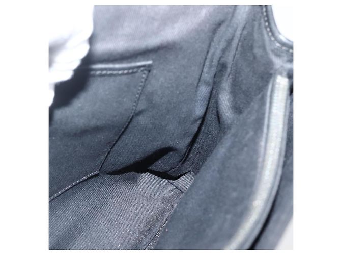 Céline CELINE C Macadam Canvas Handtasche Schwarz Silber Auth gh998 - Ansicht 17