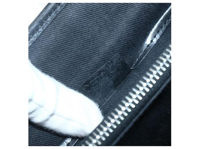 Céline CELINE C Macadam Canvas Handtasche Schwarz Silber Auth gh998 - Ansicht 22