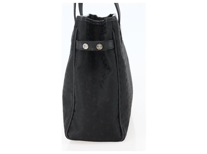 Céline CELINE C Macadam Canvas Handtasche Schwarz Silber Auth gh998 - Ansicht 5