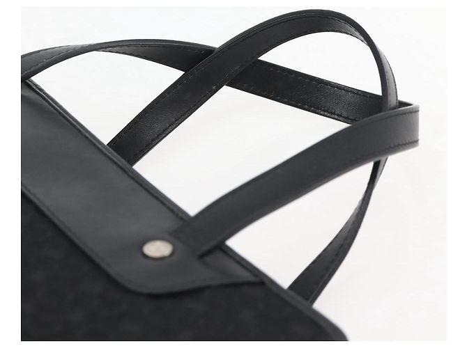 Céline CELINE C Macadam Canvas Handtasche Schwarz Silber Auth gh998 - Ansicht 8