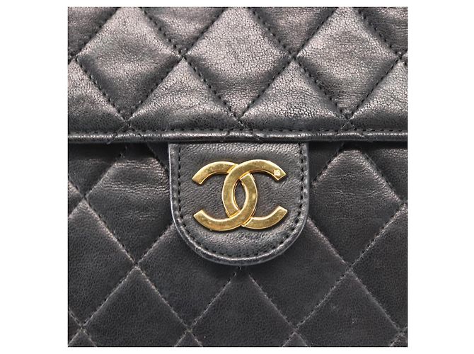 Borsa a Spalla CHANEL in Pelle di Agnello Nera Oro CC Auth 143810 Nero D'oro - vista 14