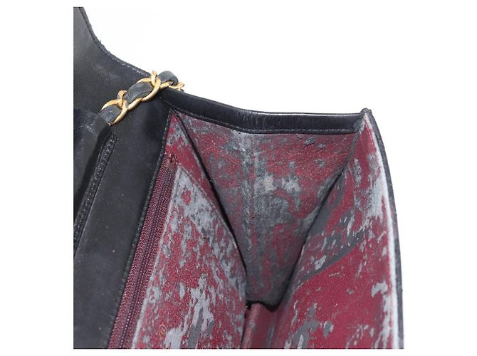 Borsa a Spalla CHANEL in Pelle di Agnello Nera Oro CC Auth 143810 Nero D'oro - vista 20