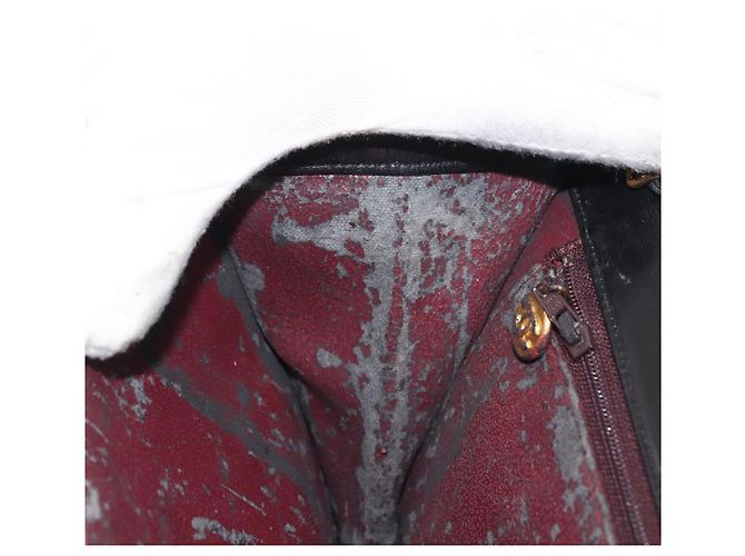 Borsa a Spalla CHANEL in Pelle di Agnello Nera Oro CC Auth 143810 Nero D'oro - vista 21