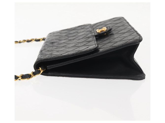 Borsa a Spalla CHANEL in Pelle di Agnello Nera Oro CC Auth 143810 Nero D'oro - vista 5