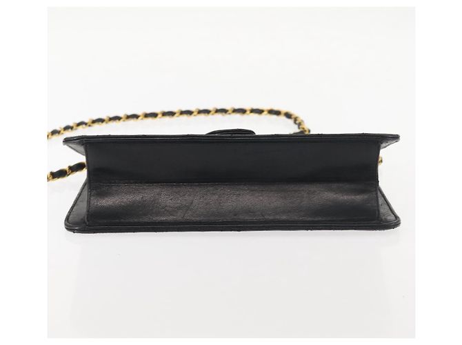 Borsa a Spalla CHANEL in Pelle di Agnello Nera Oro CC Auth 143810 Nero D'oro - vista 9