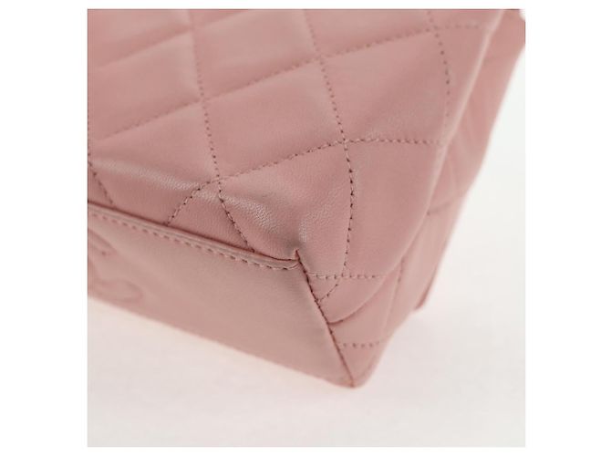 CHANEL Borsa a Spalla Matelassé Camelia in Pelle Rosa Oro CC Auth 144882V D'oro - vista 15