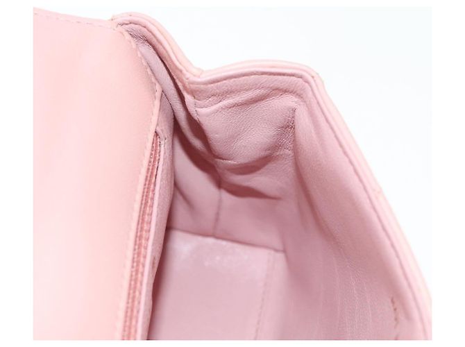 CHANEL Borsa a Spalla Matelassé Camelia in Pelle Rosa Oro CC Auth 144882V D'oro - vista 21