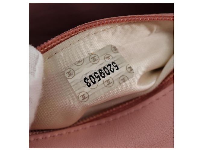 CHANEL Borsa a Spalla Matelassé Camelia in Pelle Rosa Oro CC Auth 144882V D'oro - vista 24