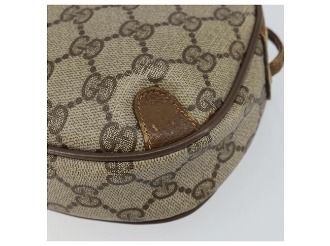 Borsa a Spalla Gucci GG Supreme Web Sherry Line PVC Beige 89 02 066 Auth 143576 D'oro - vista 10