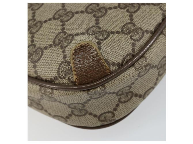 Borsa a Spalla Gucci GG Supreme Web Sherry Line PVC Beige 89 02 066 Auth 143576 D'oro - vista 12