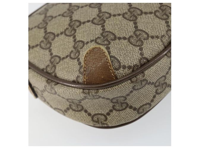 Borsa a Spalla Gucci GG Supreme Web Sherry Line PVC Beige 89 02 066 Auth 143576 D'oro - vista 13