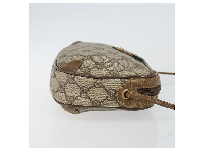 Borsa a Spalla Gucci GG Supreme Web Sherry Line PVC Beige 89 02 066 Auth 143576 D'oro - vista 4
