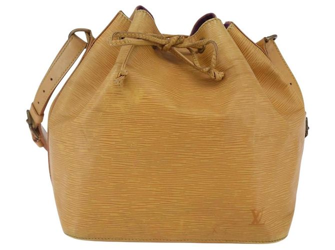 Noe LOUIS VUITTON Borsa a Spalla Petit Noé Epi Gialla M44109 LV Auth 144770 Giallo - vista 13
