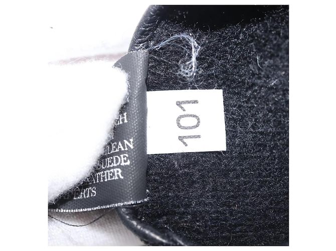 Guanti PRADA in pelle nera argento Auth ti3452 Nero - vista 17