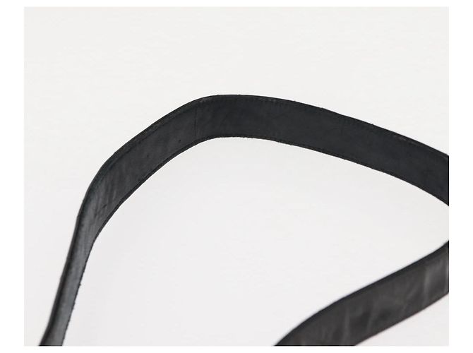 CHANEL Borsa a Spalla Matelassé Pelle Verniciata Nera Oro CC Auth 141133 Nero D'oro - vista 8