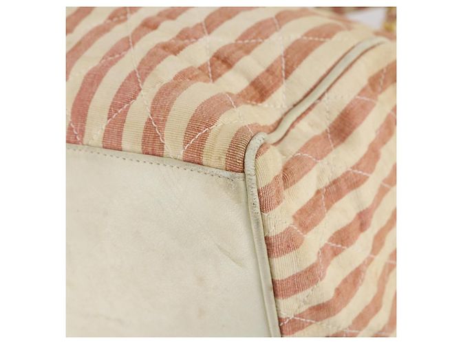 CHANEL Borsa Tote Matelassé Canvas Rossa Oro CC Auth 142751 Rosso D'oro - vista 12