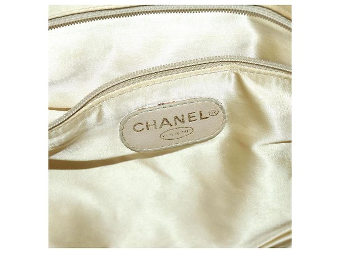 CHANEL Borsa Tote Matelassé Canvas Rossa Oro CC Auth 142751 Rosso D'oro - vista 19