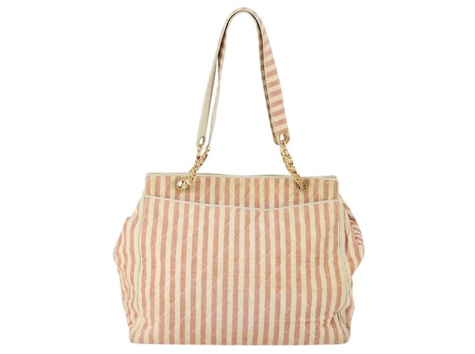 CHANEL Borsa Tote Matelassé Canvas Rossa Oro CC Auth 142751 Rosso D'oro - vista 3