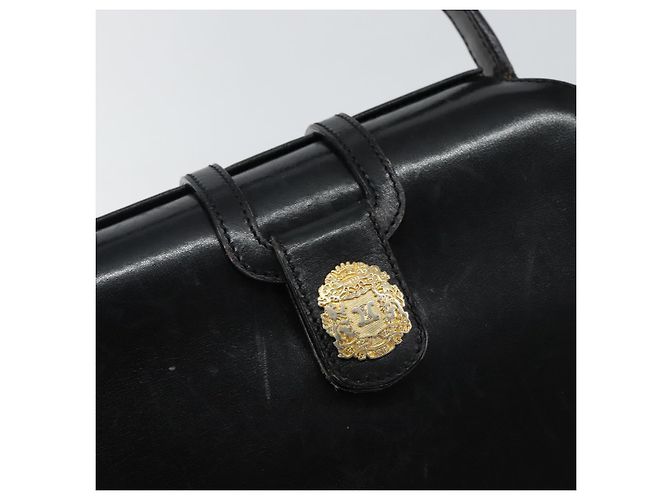 Céline Borsa a mano CELINE in pelle nera e oro Auth 144782 Nero D'oro - vista 14