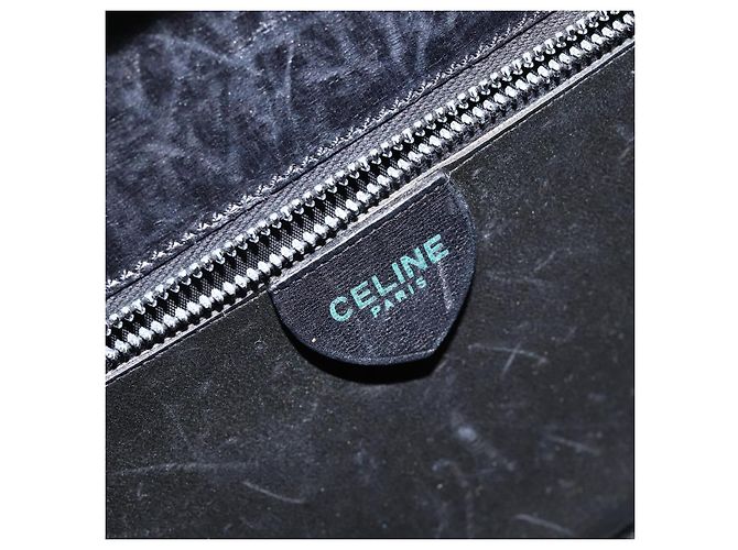 Céline Borsa a mano CELINE in pelle nera e oro Auth 144782 Nero D'oro - vista 15
