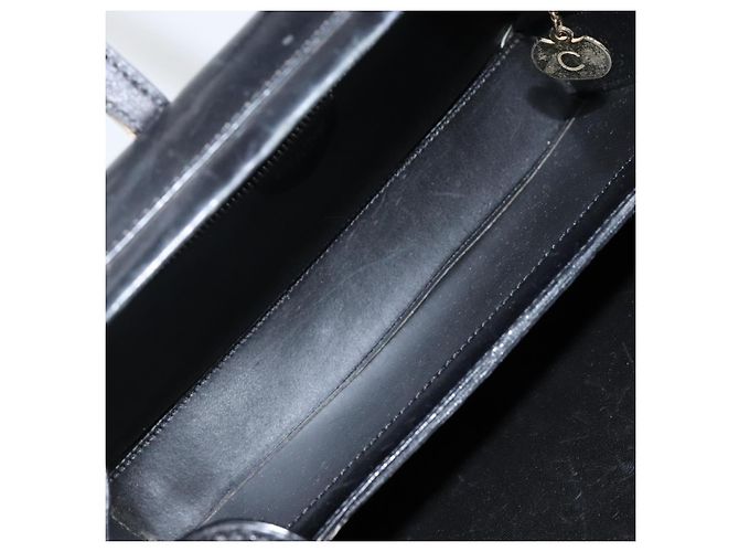 Céline Borsa a mano CELINE in pelle nera e oro Auth 144782 Nero D'oro - vista 16