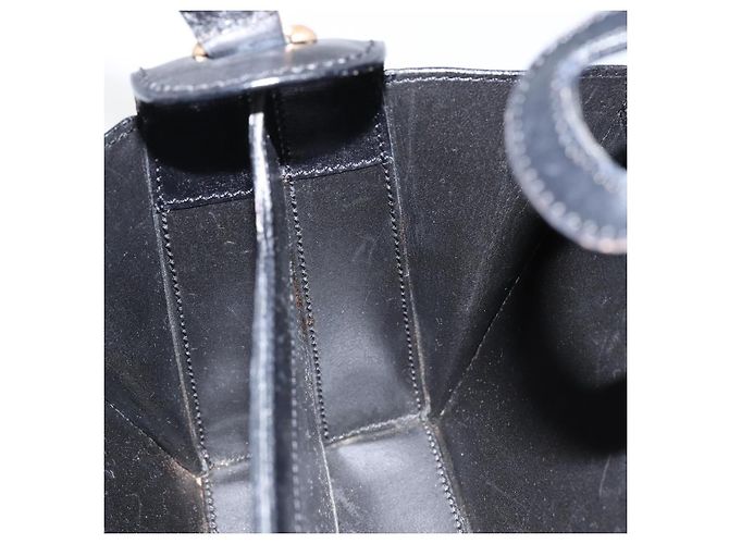 Céline Borsa a mano CELINE in pelle nera e oro Auth 144782 Nero D'oro - vista 18