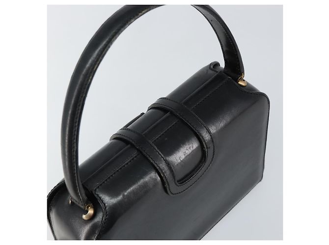 Céline Borsa a mano CELINE in pelle nera e oro Auth 144782 Nero D'oro - vista 6