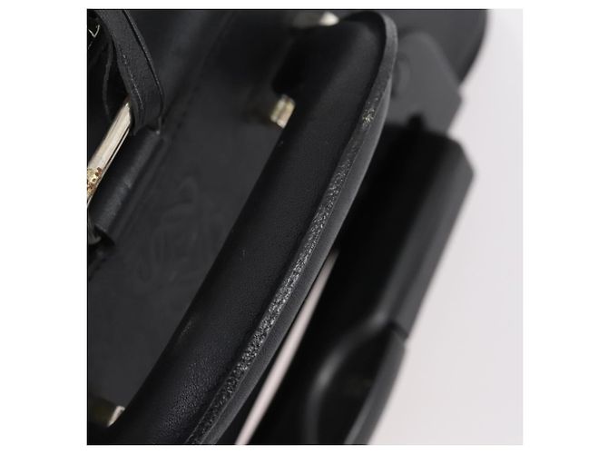 Valigia LOEWE Nylon Nero Argento Auth bs29570 - vista 10