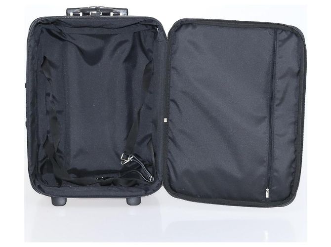 Valigia LOEWE Nylon Nero Argento Auth bs29570 - vista 12