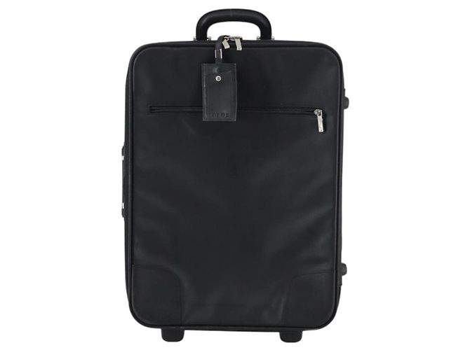 Valigia LOEWE Nylon Nero Argento Auth bs29570 - vista 13