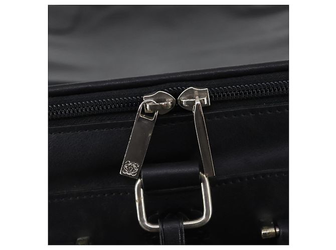 Valigia LOEWE Nylon Nero Argento Auth bs29570 - vista 20