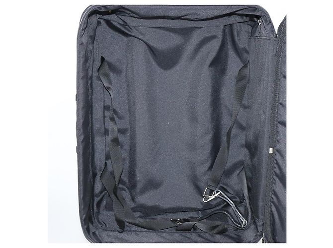 Valigia LOEWE Nylon Nero Argento Auth bs29570 - vista 23