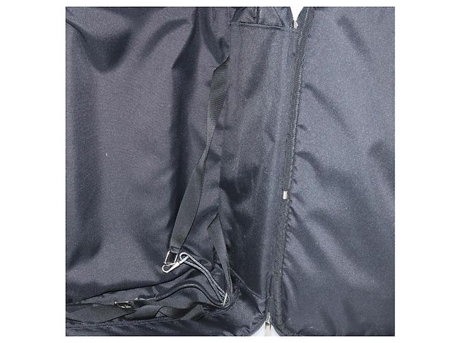 Valigia LOEWE Nylon Nero Argento Auth bs29570 - vista 24