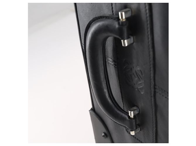 Valigia LOEWE Nylon Nero Argento Auth bs29570 - vista 5