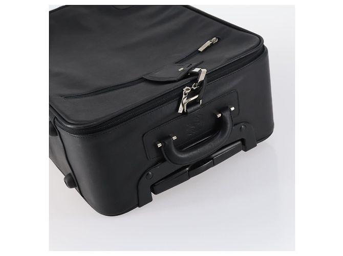 Valigia LOEWE Nylon Nero Argento Auth bs29570 - vista 8