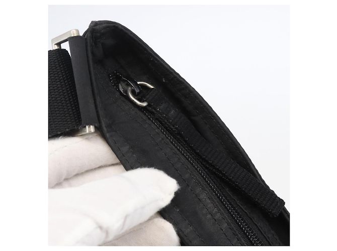 Borsa a Spalla PRADA Nylon Nero Argento Autentica 144491 - vista 16
