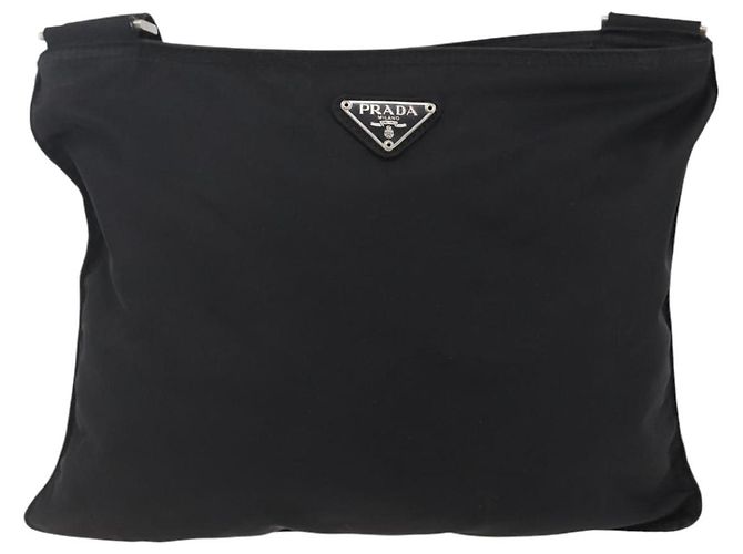 Borsa a Spalla PRADA Nylon Nero Argento Autentica 144491 - vista 2